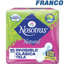 NOSOTRAS NATURAL INVISIBLE CLASICA TELAX10PZ