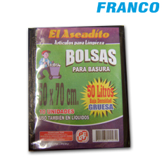 EL ASEADITO BOLSAS P/BASURA 50LT B/D