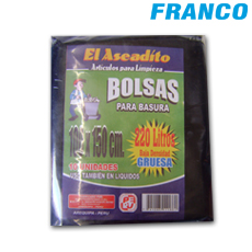 EL ASEADITO BOLSAS P/BASURA 220LT X10 B/D
