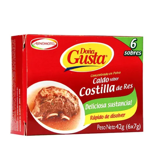DOÑA GUSTA CALDO S/COSTILLA RES X 6