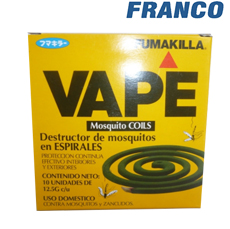 VAPE ESPIRAL PARA MOSQUITO X 10 UND